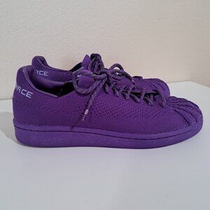 ADIDAS PHARRELL X SUPERSTAR PRIMEKNIT PURPLE SNEAKERS MENS 7.5 "HUMAN RACE"